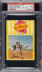 1969 Kahn's Wieners Bill Mazeroski Yellow PSA MINT 9