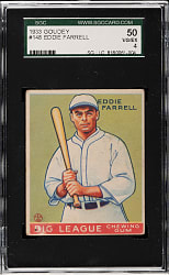 1933 R319 Goudey #148 Eddie Farrell SGC VG/EX 50