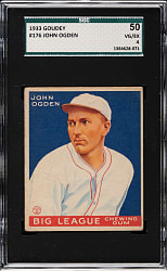 1933 R319 Goudey #176 John Ogden SGC VG/EX 50