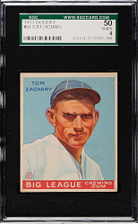 1933 R319 Goudey #91 Tom Zachary SGC VG/EX 50