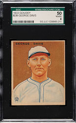 1933 R319 Goudey #236 George Davis SGC VG/EX 50