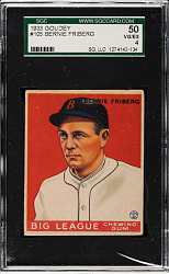1933 R319 Goudey #105 Bernie Friberg SGC VG/EX 50