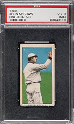 1909-1911 T206 White Border John McGraw Finger in Air PSA VG 3 (MK)
