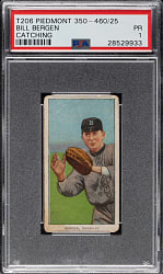 1909-1911 T206 White Border Bill Bergen Catching PSA POOR 1