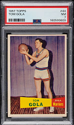 1957-1958 Topps Basketball #44 Tom Gola Rookie PSA NM 7