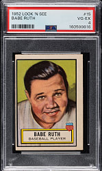 1952 Topps "Look 'n See" #15 Babe Ruth PSA VG-EX 4