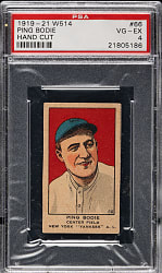 1920-1921 W514 #66 Ping Bodie PSA VG-EX 4