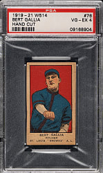 1920-1921 W514 #76 Bert Gallia PSA VG-EX 4