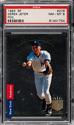 1993 Upper Deck SP Foil #279 Derek Jeter Rookie PSA NM-MT 8