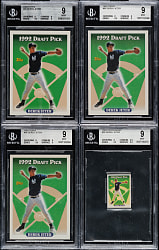 1993 Topps #98 Derek Jeter Rookie BGS MINT 9 Collection (4)