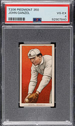 1909-1911 T206 White Border John Ganzel PSA VG-EX 4