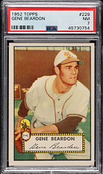 1952 Topps #229 Gene Beardon PSA NM 7