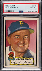 1952 Topps #381 Milton Stock High Number PSA VG-EX 4