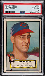 1952 Topps #399 Jim Fridley High Number PSA VG-EX 4