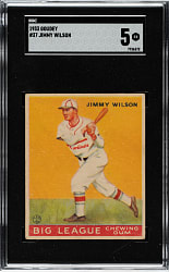 1933 R319 Goudey #37 Jimmy Wilson SGC EX 5