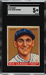 1933 R319 Goudey #178 Jackie Warner SGC EX 5