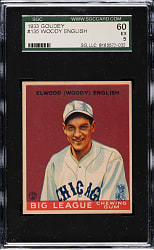 1933 R319 Goudey #135 Woody English SGC EX 60