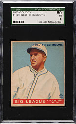 1933 R319 Goudey #130 Fred Fitzsimmons SGC EX 60