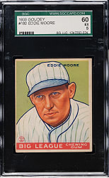 1933 R319 Goudey #180 Eddie Moore SGC EX 60