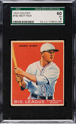 1933 R319 Goudey #182 Andy High SGC EX 60