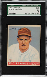 1933 R319 Goudey #169 Al Thomas SGC EX 60