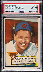 1952 Topps #114 Willard Ramsdell PSA EX-MT 6