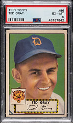 1952 Topps #86 Ted Gray PSA EX-MT 6