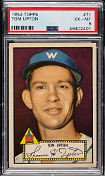 1952 Topps #71 Tom Upton PSA EX-MT 6