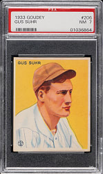 1933 R319 Goudey #206 Gus Suhr PSA NM 7