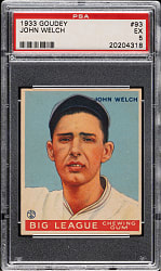 1933 R319 Goudey #93 John Welch PSA EX 5