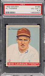1933 R319 Goudey #169 Al Thomas PSA VG-EX+ 4.5