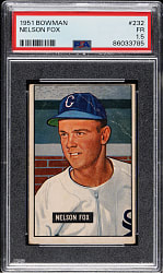 1951 Bowman #232 Nelson Fox Rookie PSA FAIR 1.5