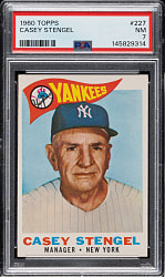 1960 Topps #227 Casey Stengel PSA NM 7