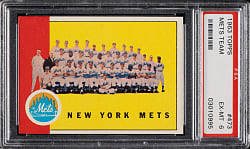 1963 Topps #473 New York Mets Team PSA EX-MT 6