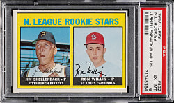 1967 Topps #592 Shellenback/Willis PSA EX-MT 6
