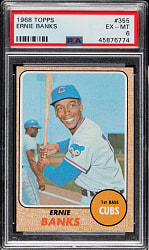 1968 Topps #355 Ernie Banks PSA EX-MT 6