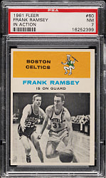 1961-1962 Fleer Basketball #60 Frank Ramsey In Action PSA NM 7