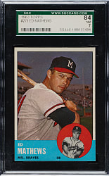 1963 Topps #275 Ed Mathews SGC NM 84