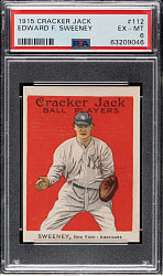 1915 E145 Cracker Jack #112 Edward Sweeney PSA EX-MT 6