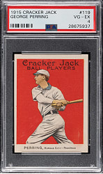 1915 E145 Cracker Jack #119 George Perring PSA VG-EX 4