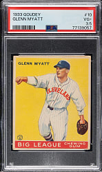 1933 R319 Goudey #10 Glenn Myatt PSA VG+ 3.5