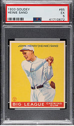 1933 R319 Goudey #85 Heinie Sand PSA EX 5