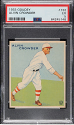 1933 R319 Goudey #122 Alvin Crowder PSA EX 5