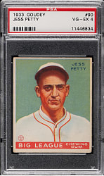 1933 R319 Goudey #90 Jess Petty PSA VG-EX 4