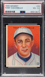 1933 R319 Goudey #99 Tony Cuccinello PSA VG-EX 4