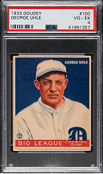1933 R319 Goudey #100 George Uhle PSA VG-EX 4