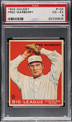 1933 R319 Goudey #104 Fred Marberry PSA VG-EX 4