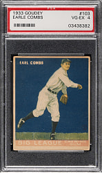 1933 R319 Goudey #103 Earle Combs PSA VG-EX 4