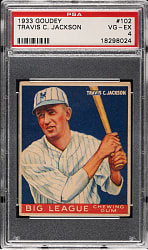 1933 R319 Goudey #102 Travis C. Jackson PSA VG-EX 4