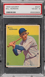 1933 R319 Goudey #227 Bill Herman PSA VG-EX 4